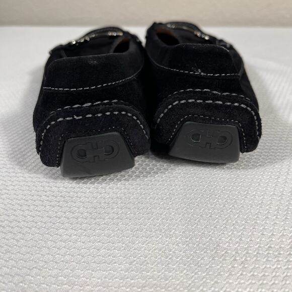 Salvatore‎ Ferragamo Woman’s Black Velvet Sarno Flat Loafer Black Size 5.5 - Picture 3 of 13